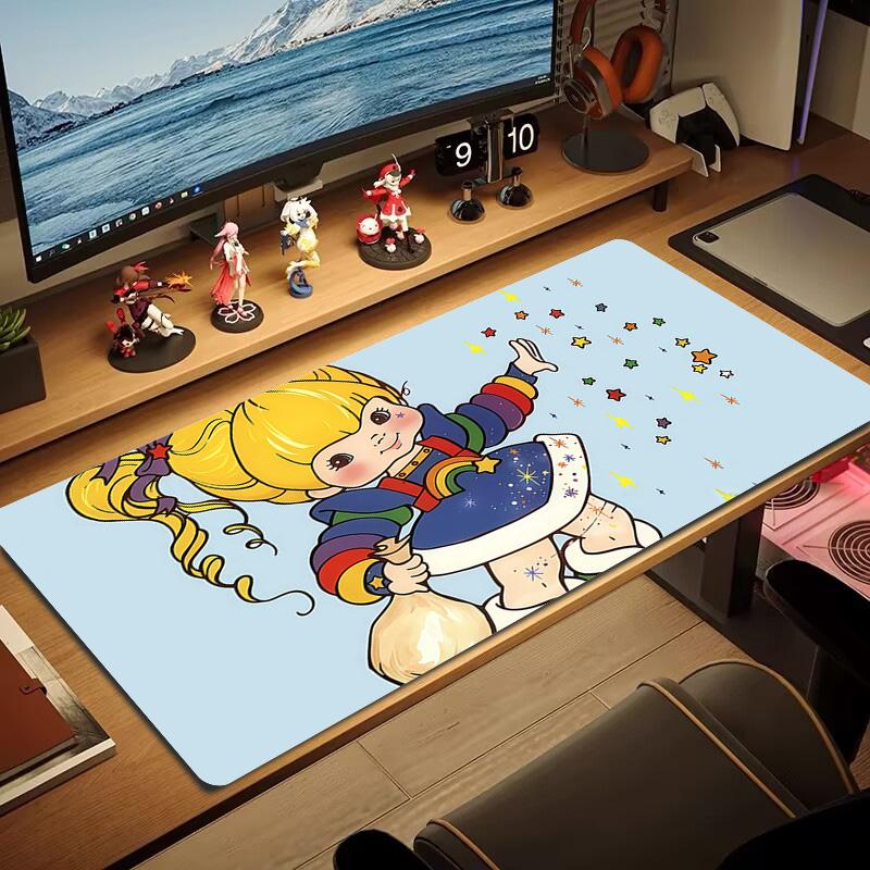 Rainbow Brite2 Print Cushion Non-slip Laptop Tablet Big Mousepad XXL Mat Mini PC Playmat With Lock edge