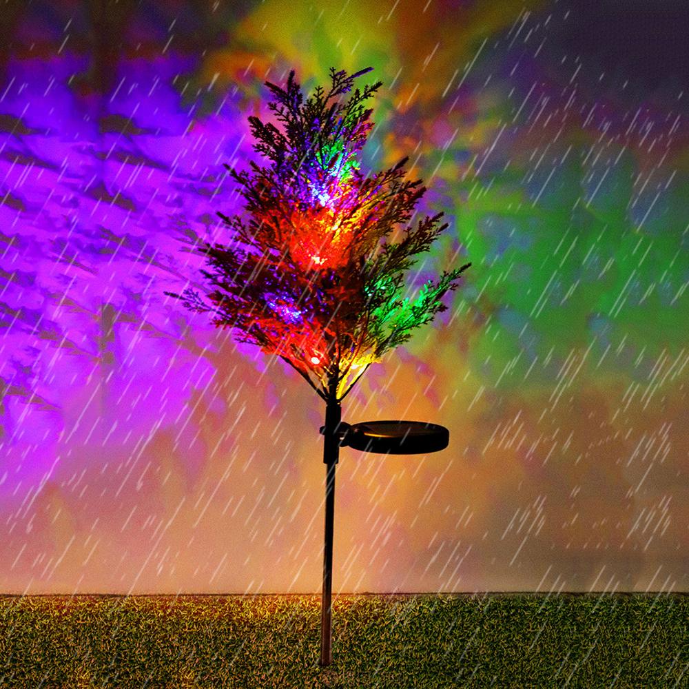 2 шт. Солнечный свет Рождественская елка Уличный Садовый Дорожка Двор Патио Лампа Украшение