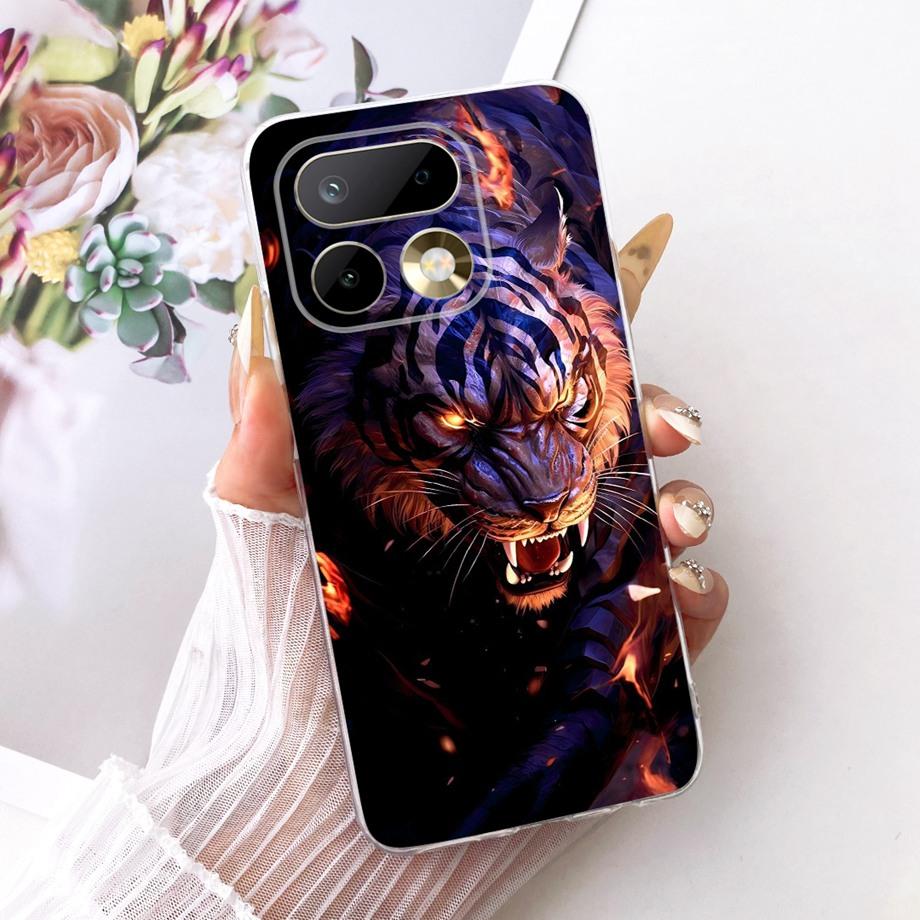 For Realme 16 Pro Pro+ Phone Case Soft Clear Silicone Cover Butterfly Dragon Cat Floral Painting Bumper RMX5121 RMX5131  Fundas