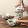 Японская керамическая миска ручной росписи, бытовая кухонная посуда, миска для лапши быстрого приготовления, обеденная миска для салата, риса, ретро посуда