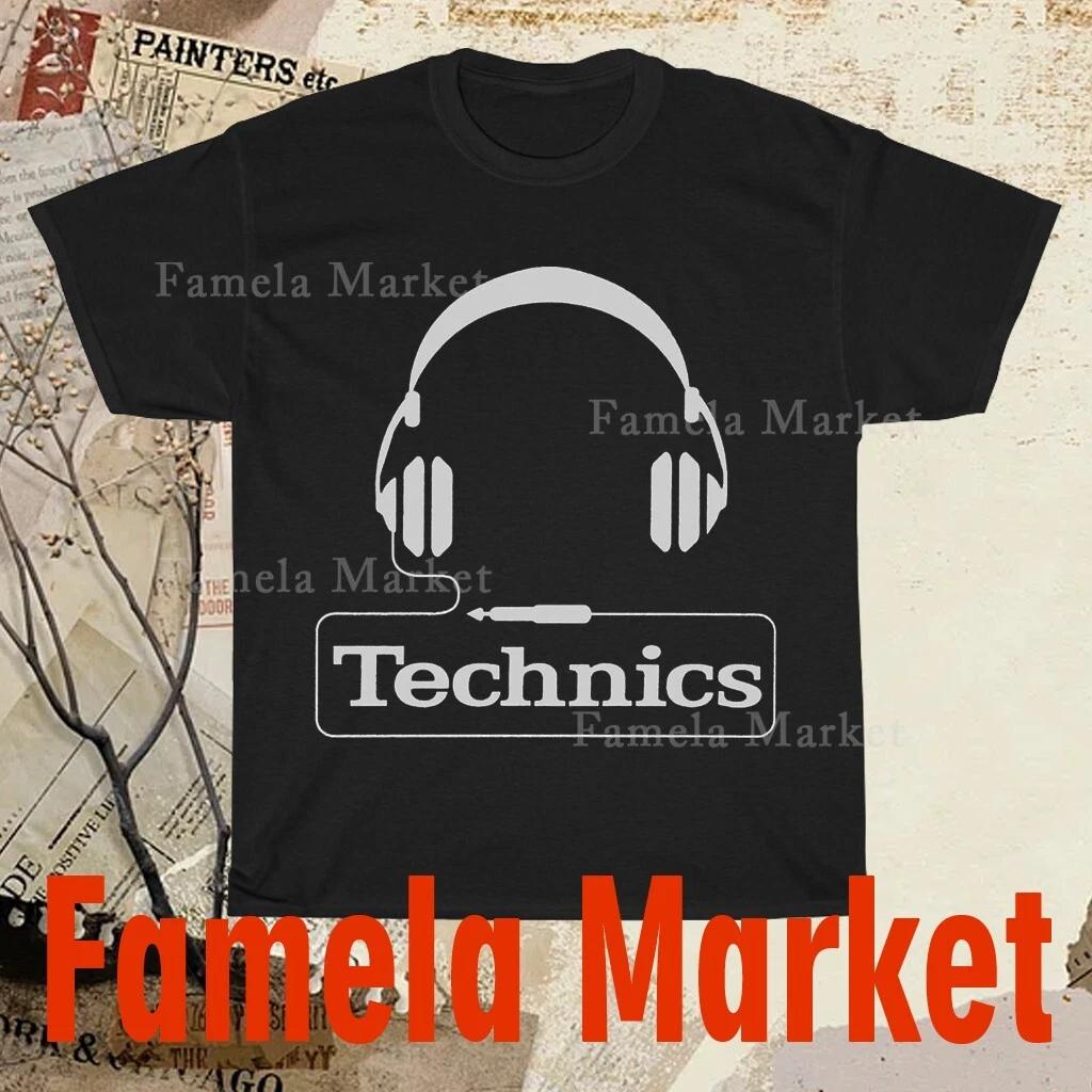 Technics DJ Black Logo TEE T-Shirt Funny American Size S to 5XL T-Shirt