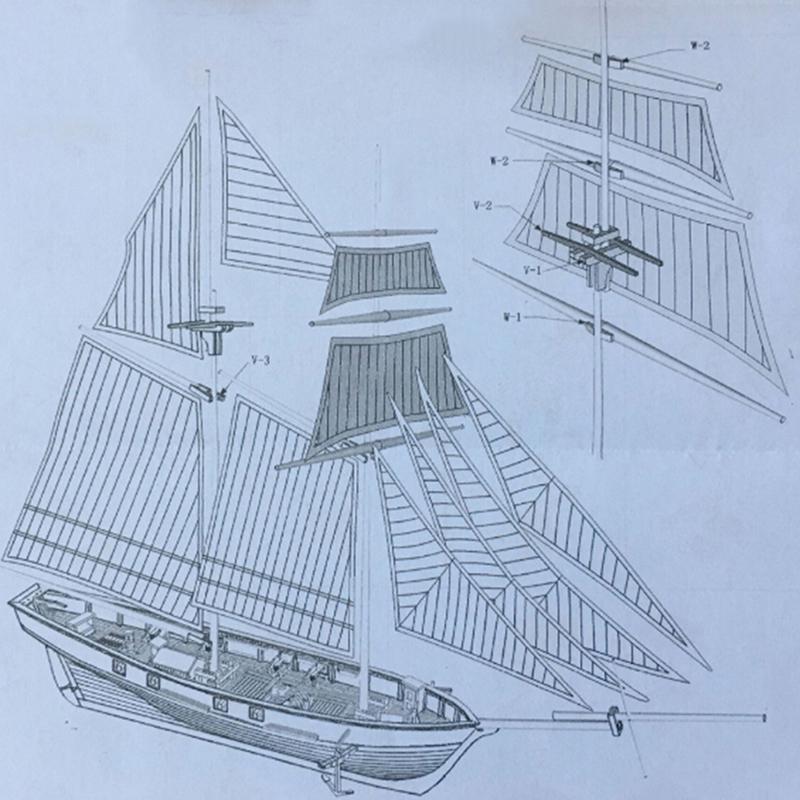 1:130 Sailing Diy Ship Assembly Model Classical Wooden Boat Decoration Wood