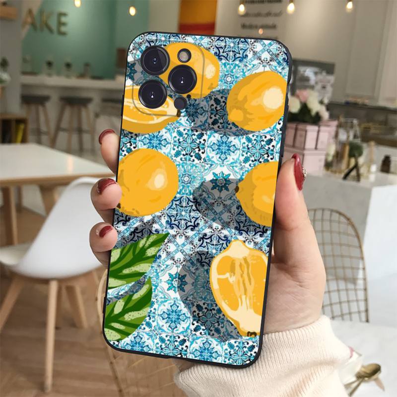 Средиземноморский Лимон Чехол для Телефона Для iPhone 14 11 12 13 Mini Pro XS Max Чехол 6 7 8 Plus X XR SE 2020 Funda Оболочка