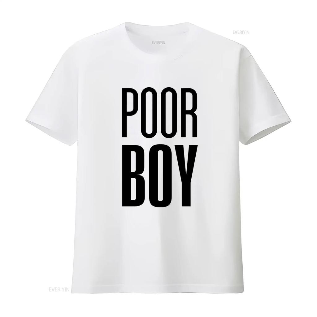 Poor Boy Only Friends Тайский Bl Драма Футболка для фанатов Черный шрифт Классический крой Модный дизайн для фанатов винтаж Стирка дизайнерская одежда