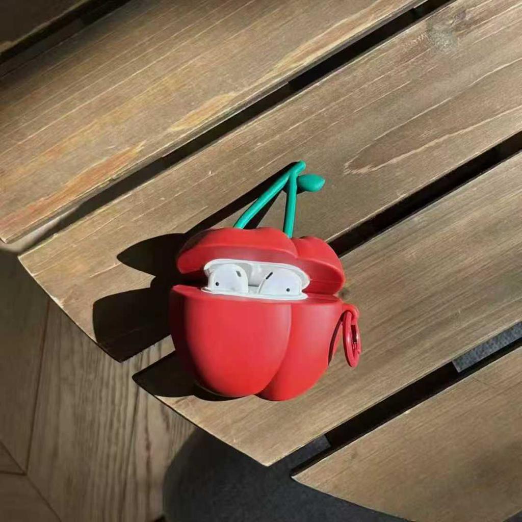 Трехмерная вишня для чехла наушников AirPods 1-го поколения apple pro1/1-го поколения bluetooth мультяшный силиконовый защитный чехол