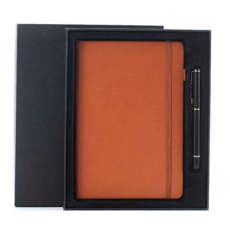 «Блокнот формата А5 в твердом переплете с полиуретановым ремешком, настраиваемым логотипом, свежим и простым дизайном»