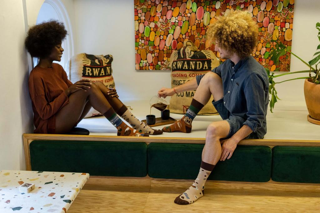 Кофе - разноцветные носки 36-39