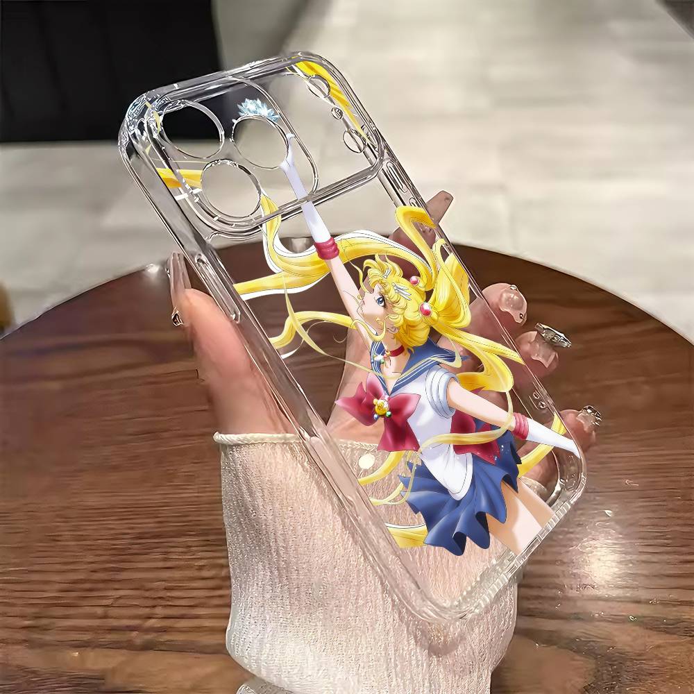 S-Sailor M-MoonS Phone Case For iPhone 17 16 15 14 13 12 11 Mini Pro Max Plus Transparent Cover