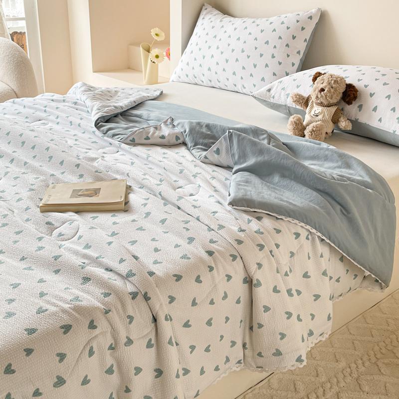 Summer Cool Comforter Quilt Super Soft Lightweight Blanket Smooth Air Condition Quilt Bedspread King Size Couple Bed Duvets