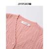 JOY SPEAKER Women's Patchwork V-Neck Long Sleeve Knit Top
