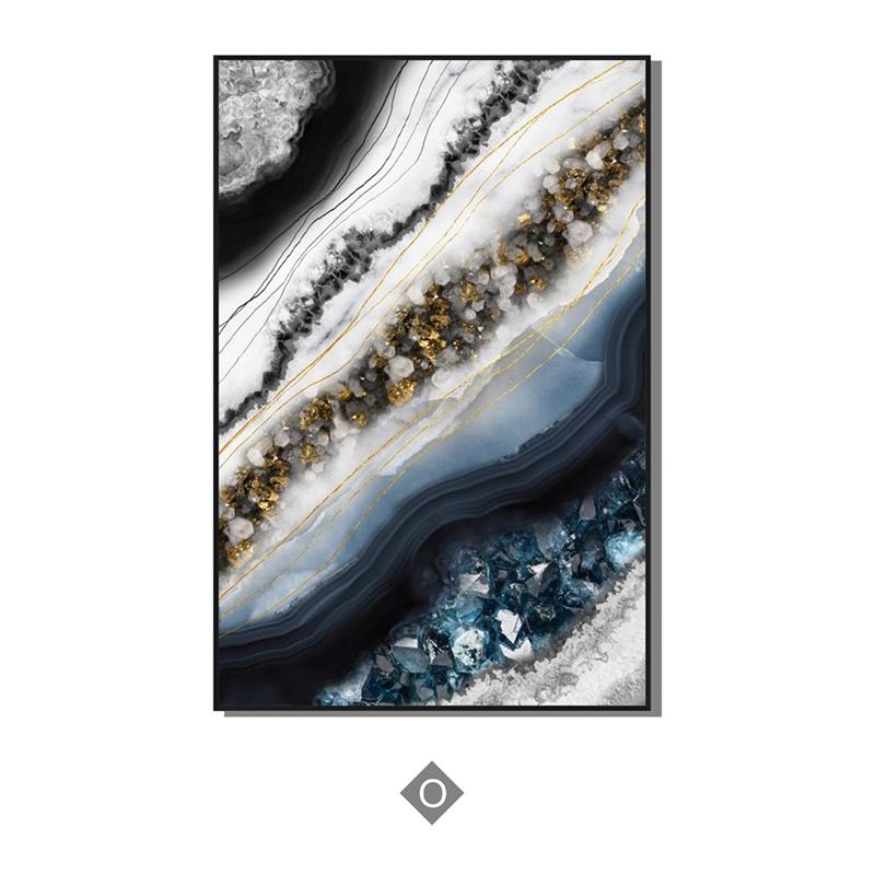 Abstract Black Golden Foil Leaves Luxury Poster Art Plant Canvas Painting Decorative Modern Wall Picture for Living Room Decor