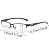 New Transparent Anti Blu-ray Glasses Alloy PC Half-frame Business Glasses Plastic Costume Accessory Women Sunglasses Gift