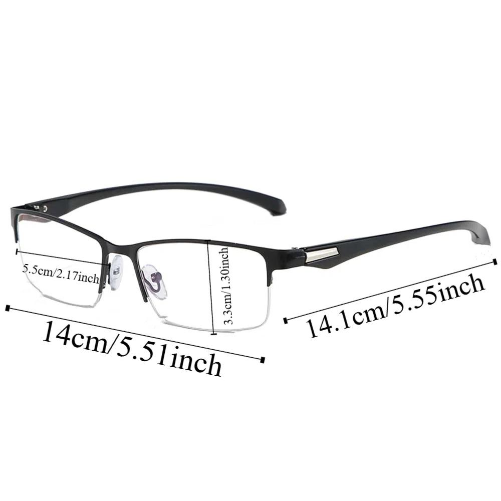 New Transparent Anti Blu-ray Glasses Alloy PC Half-frame Business Glasses Plastic Costume Accessory Women Sunglasses Gift