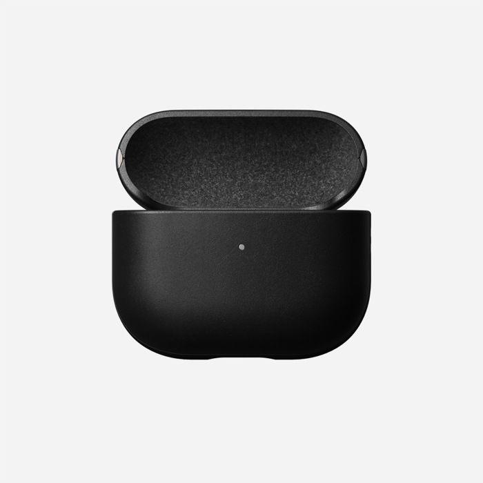 Coque AirPods 3 - Nomad - Cuir véritable - Noir - Étui moderne - Design classique