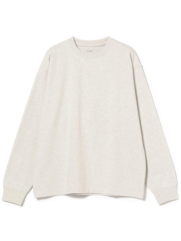B:MING LIFE STORE by BEAMS Men's ASH L/S TEE B:RelaxFit H/W_CN (Size S_92140229147)