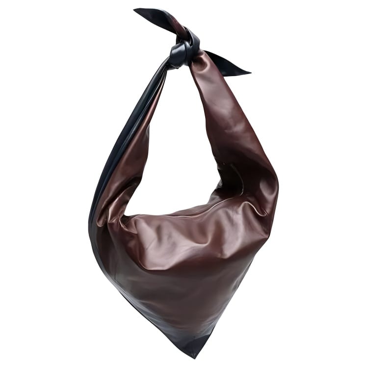 Lemaire Bandana Lambskin Handbag, Shoulder Bag Unisex Chocolate BG0037-LL095-M20