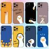 Милый Мультяшный Утенок Чехол для Телефона Для iPhone17,16,15,14,13,12,11 Plus,Pro Max Мягкий Черный Чехол