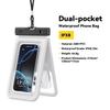 Essager IPX8 Dual-pocket Waterproof Phone Case for iPhone16 15 14 13 Floating Dry Bag for Snorkeling Beach Swim Universal Cover