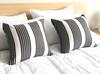 Simple Hot Selling Good Quality Factory Direct Sale Black and White Stripped Square  Pillow Cushion Covers