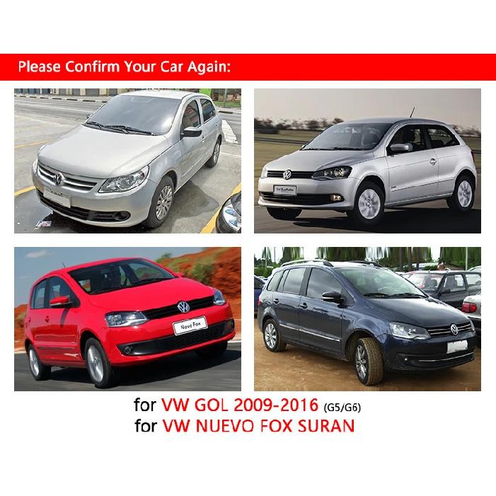 For VW GOL G5 G6 2009-2016 Fox Suran Cross Chrome Door Handle Covers Trim Set Car Accessories Car Styling Voyage Saveiro 2012