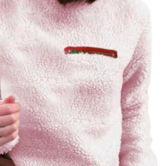 KOKKO Женская блузка однотонная плюшевая осенне-зимняя свободная ветрозащитная пуловер для вечеринки