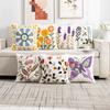 Flower Pillowcase Towel Embroidered Pastoral Style Sofa Pillow Core-free Bedside Cushion Office Waist Pillowcase
