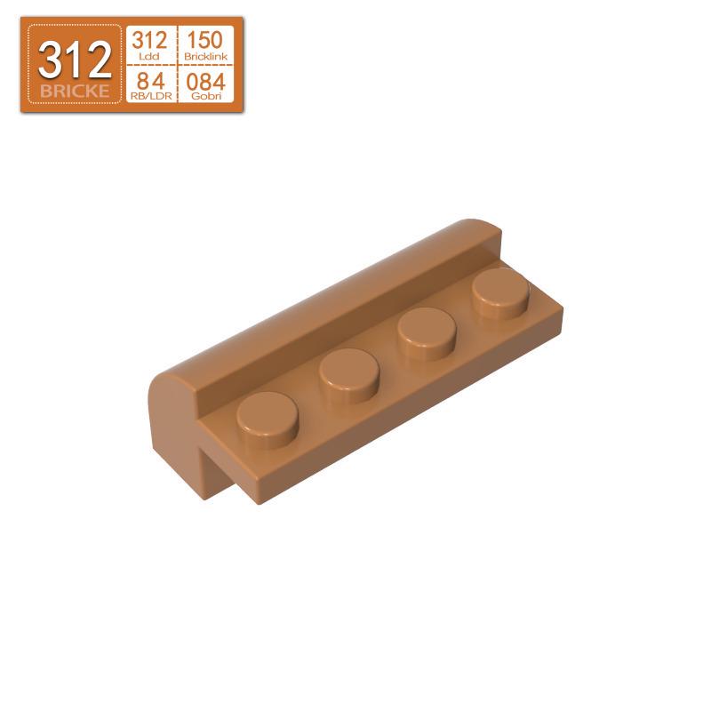 Изогнутый кирпичик 4x2x1, совместимый с LEGO 6081 — Идеально подходит для проектов MOC и DIY-строительства.