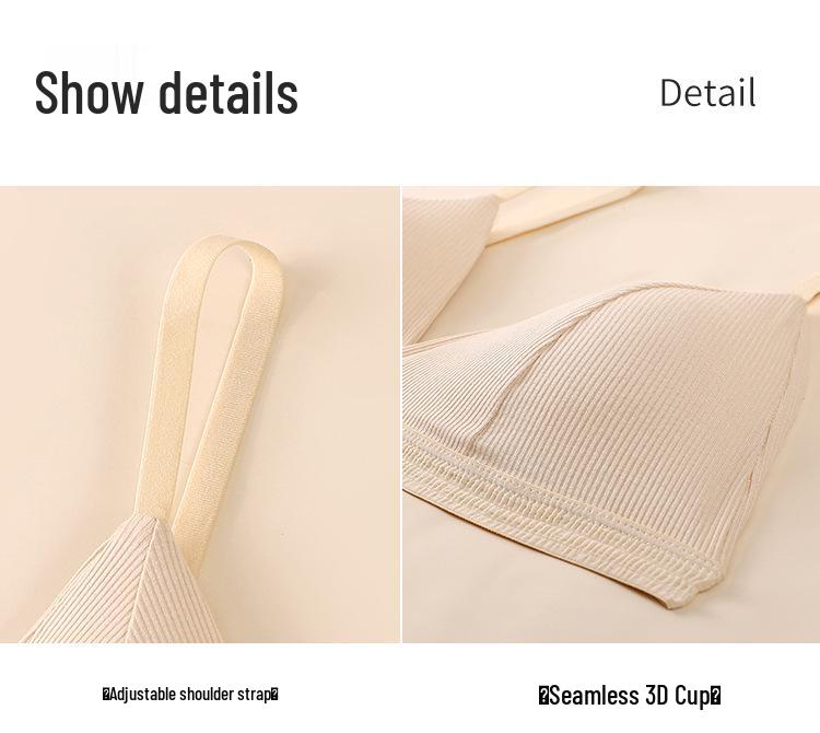 Французский бюстгальтер с треугольной чашкой без косточек для женщин - Тонкие бретели, Дышащий и удобный