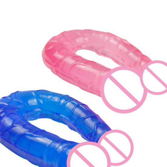 U-образный двойной фаллоимитатор, гибкая вагина, анальный женский искусственный пенис, секс-игрушка для женщин