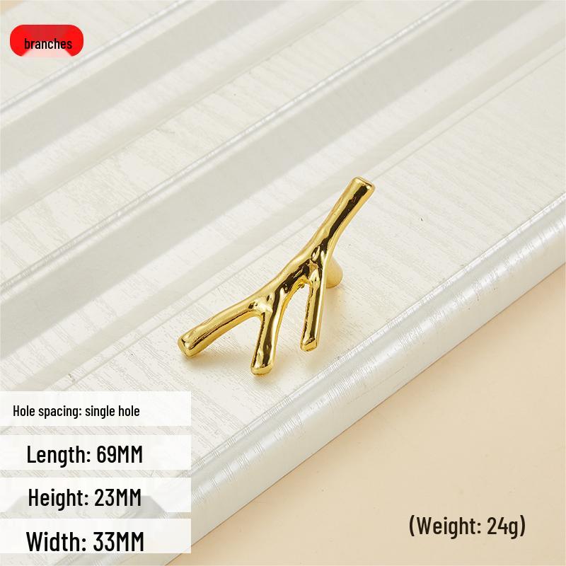 European Retro Black Branch Handle for Modern Kitchen or Wardrobe