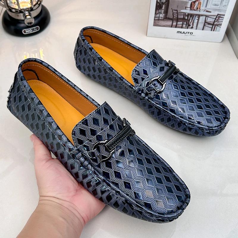 New Handmade Loafers Men Casual Shoes Big Size 48 Shoes Men Loafers Moccasins Comfortable Slip On Driving Loafers for Men