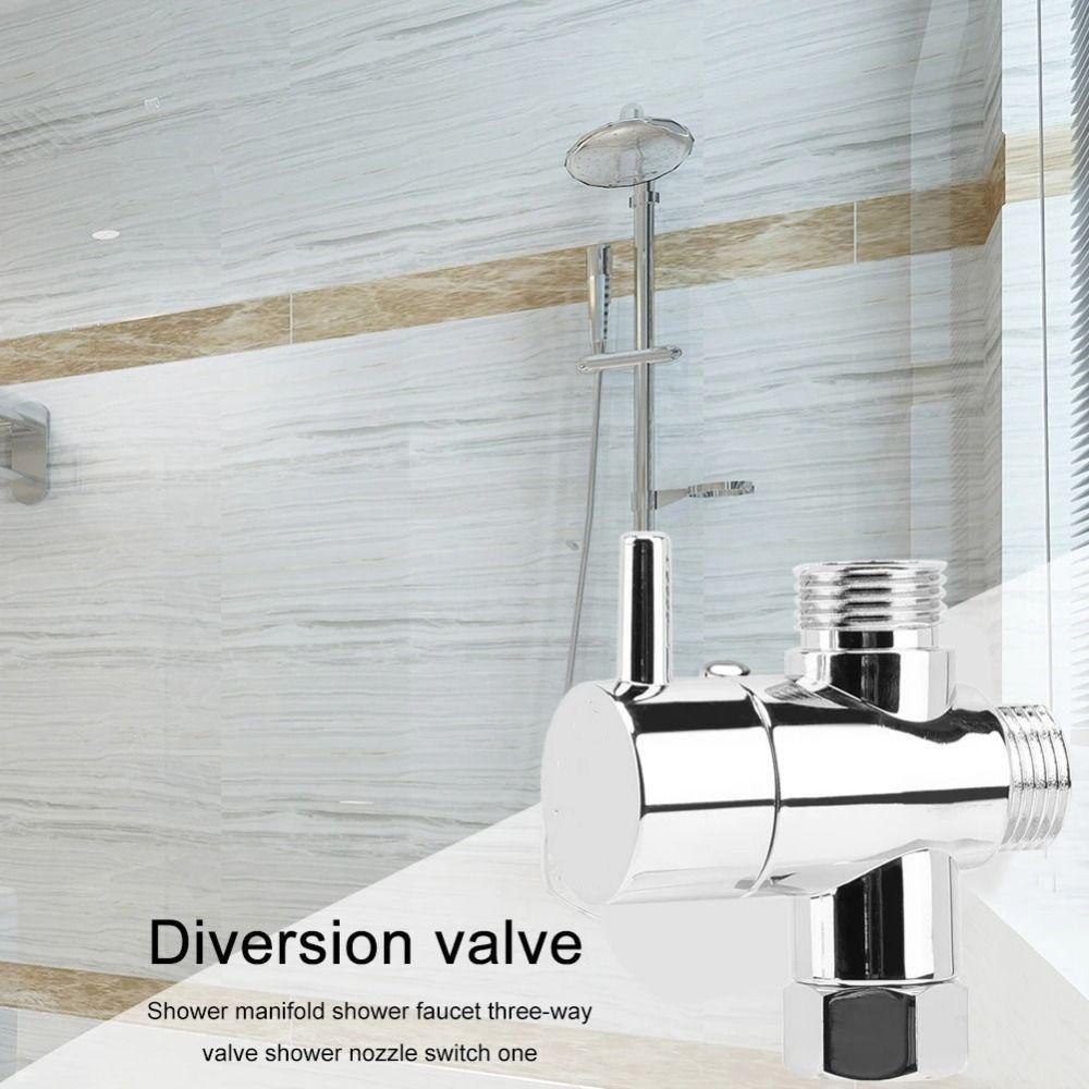 T-Adapter 3 Way Shower Head Diverter Valve Three Function Shower Tap Connector Sink Accessories