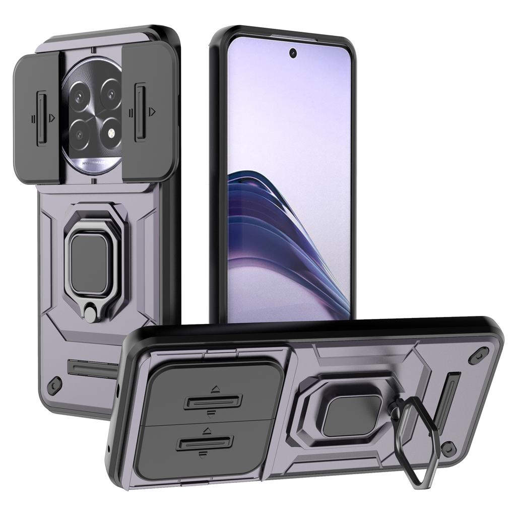 Для Realme 13 Pro 5G (Глобальный)/13 Про+ 5G (Глобальный) Чехол PC+TPU Kickstand Phone Protector с крышкой объектива