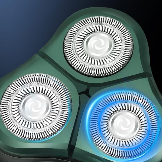 Men Electric Shaver LED Display 3 Heads USB Rechargeable Travel Rotary Razor Cordless Hair Beard Trimmer Remover Tool Father Boyfriend Gift