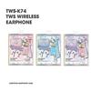 Мультяшный Единорог TWS-K74 Внутриканальные Беспроводные Bluetooth 5.4 Наушники с Брелоком-Защитным Кейсом