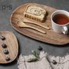 Деревянная сервировочная тарелка для выпечки, прямоугольная тарелка для еды, поднос для сухофруктов, посуда