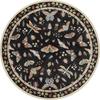 Round Insect & Floral Carpet - Vibrant Butterfly/Dragonfly/Moth Motif, Black  Boho Rug for Living Room, Artistic Nature Decor