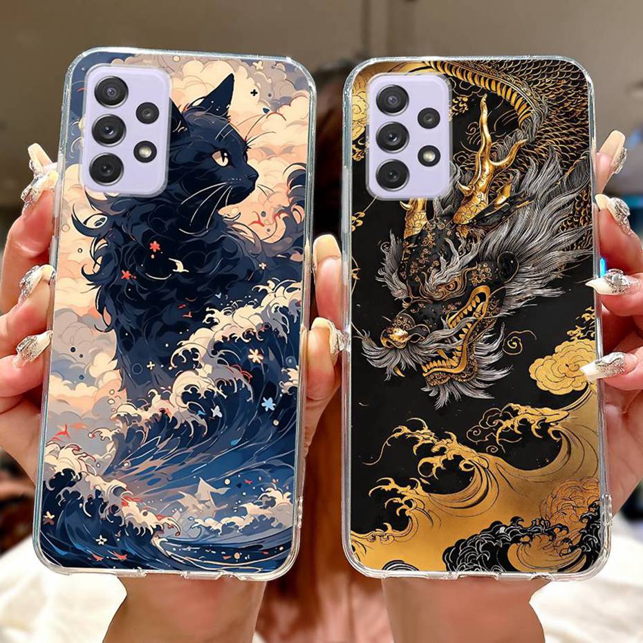 Fashion Painting Case For Samsung Galaxy A72 A52 A52s 5G Soft Silicone TPU Phone Cases For Samsung A72 A52 A52s Covers Bumpers