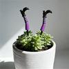 Striped Leg Flower Pot Accent for Halloween, 1 Pair Insert Accessory with Stem Use for Plant Containers and Shelf Scenes