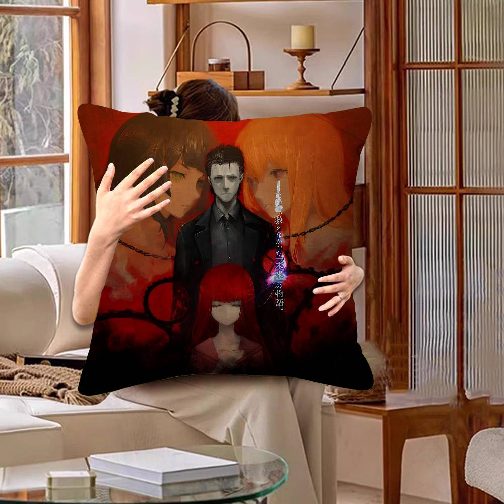 STEINS GATE Подушка Аниме Подушка Диван Кровать Подушка для изголовья Наволочка Чехол для подушки 45x45 см Мода