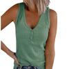 Summer Women's Vest Breasted Knitted Vest Solid Color V-neck Sleeveless Top Female