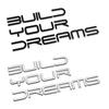 3D Metal Build Your Dreams Letter WORD Logo Emblem Badge Car Bag Signplate Decal Sticker для BYD Han Song Tang Qin PLUS Atto 3