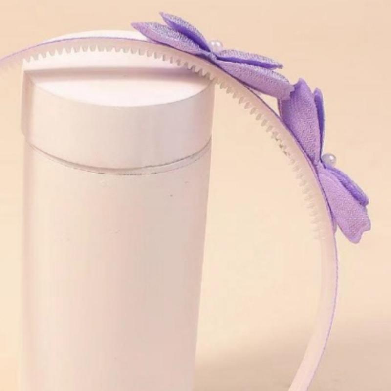 4Pcs Baby Kids Butterfly Hairband Simulated Pearl Children's Exquisite Hair Hoop Daily Hair Binding Lovely Girl Hair Accessories