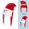 Рождественская шапка Санты с лицом и усами, праздничное украшение, белая отделка для рождественских вечеринок, костюмов и косплея