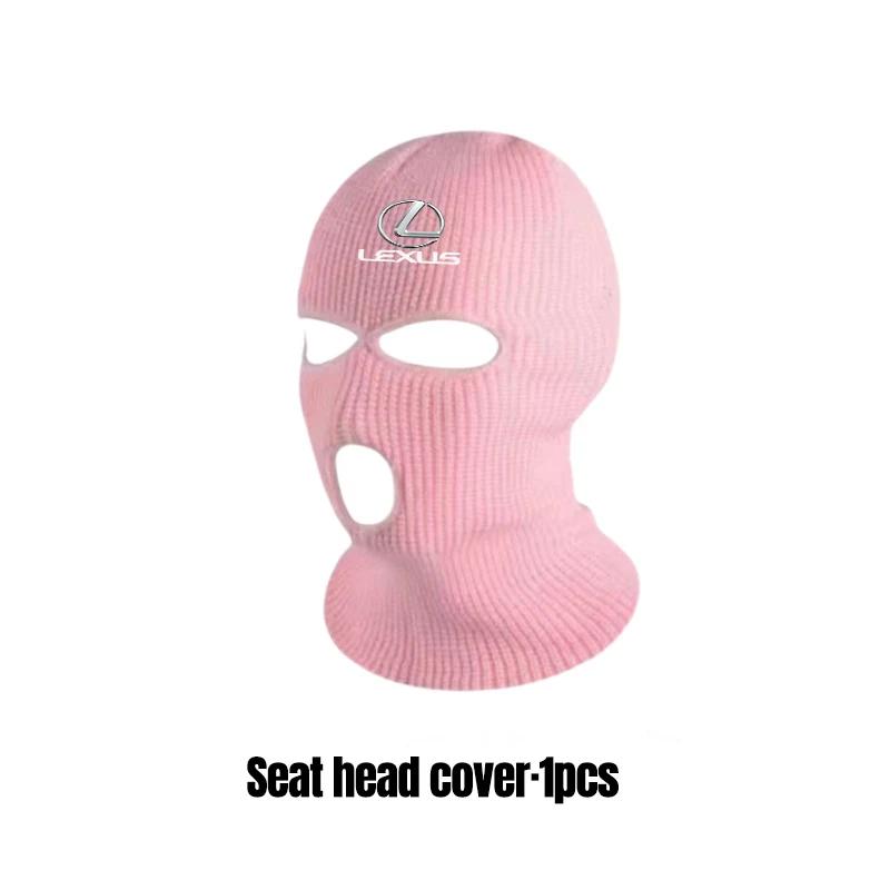 Car Seat Headcovers Personalized Knitted Headcovers Masked Man Funny Hat For LEXUS RX300 RX330 RX350 IS250 LX570 is200