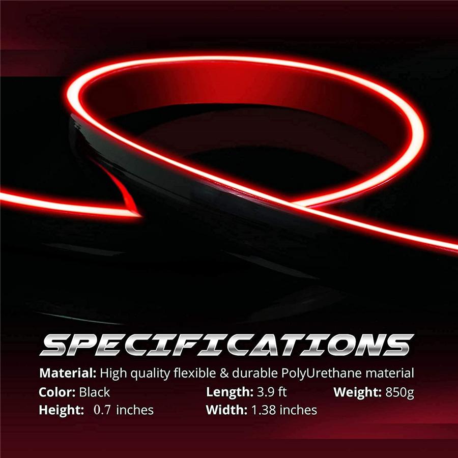 Универсальный глянцевый черный светодиодный задний стоп-сигнал с динамическим указателем поворота, спойлер на крышу багажника автомобиля, лип спойлер, крышка заднего антикрыла