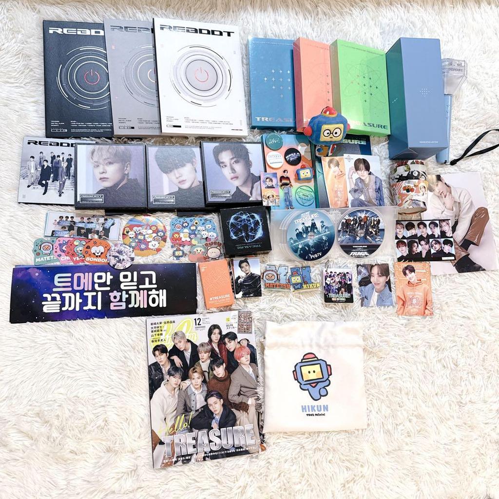 [USED] Treasure Goods Bundle Sale: Penlights, Trading Cards, Albums