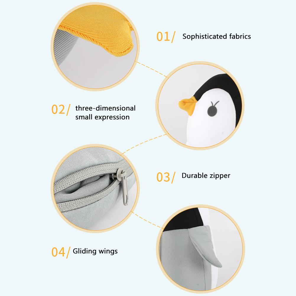 Подушка для шеи 2 в 1, милый пингвин, подушка для шеи UShape, поддерживающая подушка для шеи, дорожная подушка для поддержки шеи