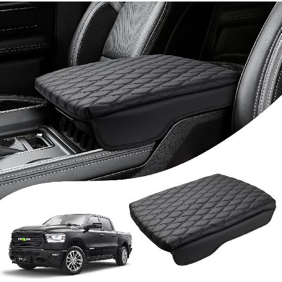 Autorder Center Console Cover For -2025 2026 Dodge Ram 1500/2500/3500 Accessories Armrest Cushion Cover Nappa Leather Middle Console Covers Console