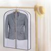 1/5Pcs Garment Bag Dustproof Waterproof Breathable Clear Zipper PVC Wardrobe Hanging Clothes Business Suit Overcoat Dress Coat Dust Cover